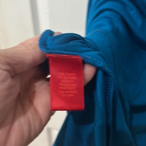 Jennifer Lopez size XS keyhole, neckline sleeveless, dark aqua dress - Picture 4 of 4